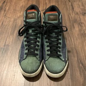 nike blazer mid selvedge denim